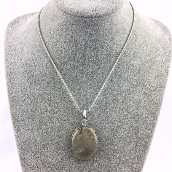 Crazy Lace Agate Stone Pendant Necklace - Picture 2 of 10